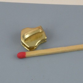 Curseur métallique doré pour fermeture glissière métal sac