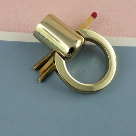 Mousqueton anneau attache corde 5 cm fournitures maroquinerie.
