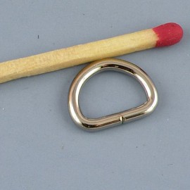 Buckle mini "D" ring, dee, half ring, 13 mms