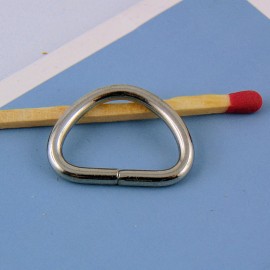 Buckle mini "D" ring, dee, half ring, 22 mms